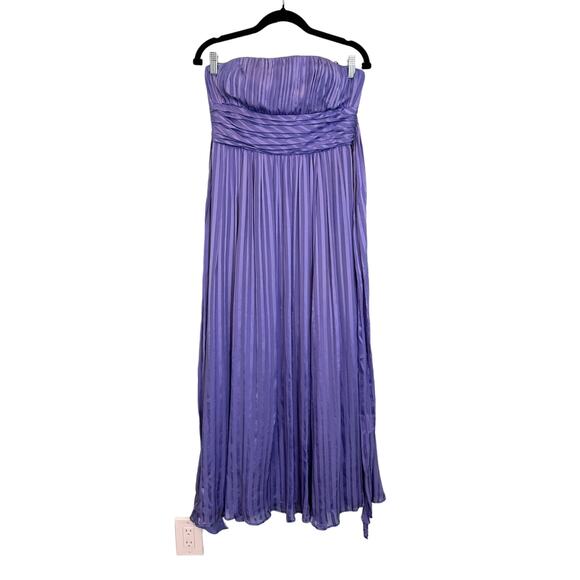 BCBG Maxazria Dress Girls 8 P Purple Strapless Evening Prom Bridesmaid Pleated - Picture 1 of 9